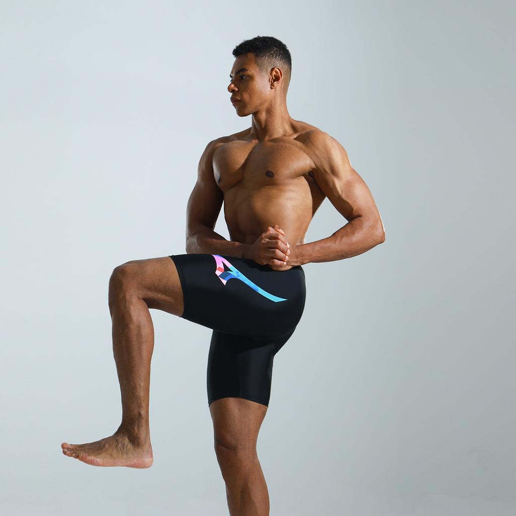 Mizuno Professional Mens Square Leg Swim Shorts Quick-Dry Elastic Swimwear Men Swimwear Black N2CB1106