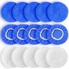 5 To 6 Inch Car Polisher Pad Bonnet, 15Pcs Car Polishing Bonnet Buffing Pads, 10*Microfiber+5*Woollen