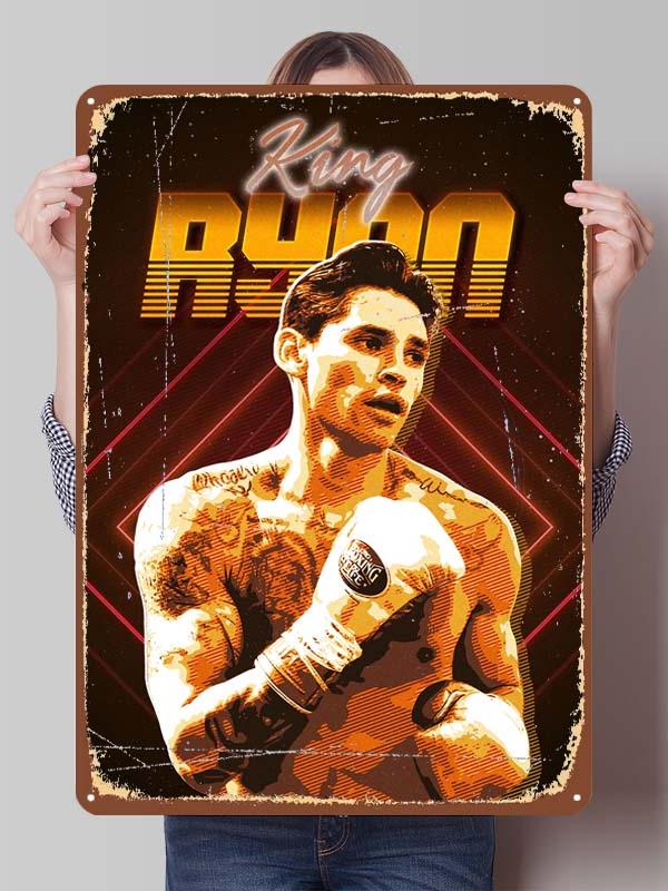 Ryan Garcia Boxer Metal Signs Aesthetic Room Decor Men Custom Boxing Poster Tin Plates for Man Cave Wall Art Vintage Metal Plate