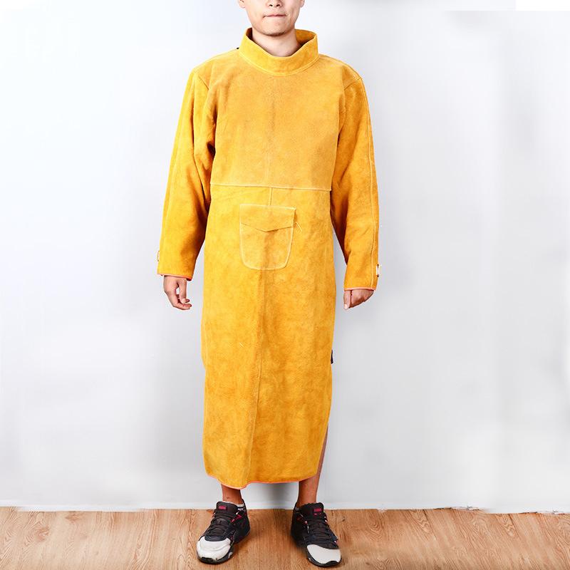 

Фартук сварщика Защита от ожогов из коровьей кожи Фартук для защиты от ожогов Износостойкая защита ног сварщика Чехлы для обуви 120cm