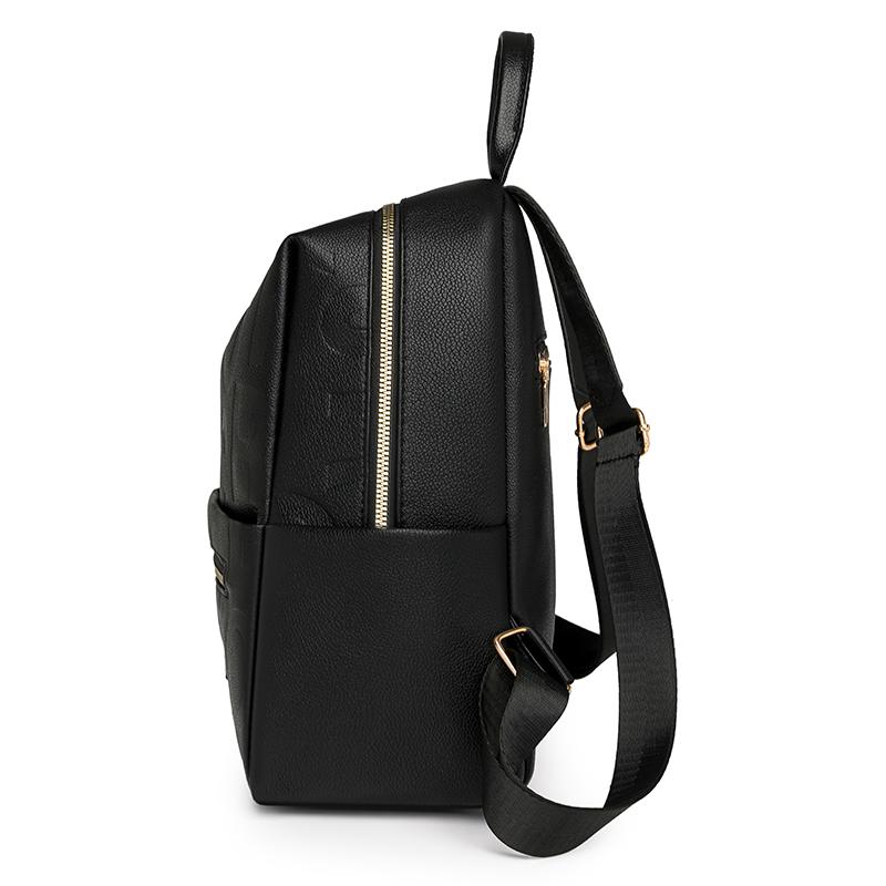 PU Women's Bag Large Capacity Backpack Retro Travel Student Book Bag
