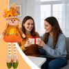 Fall Scarecrow Indoor 15 Inch Lighted Thanksgiving Festival Doll Decorative Doll For Thanksgiving Mantle Living Room Desk