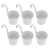 10Pcs Hanging Flower Pots with Removable Hooks Outdoor Indoor Plants Metal Buckets Wall Fence Home