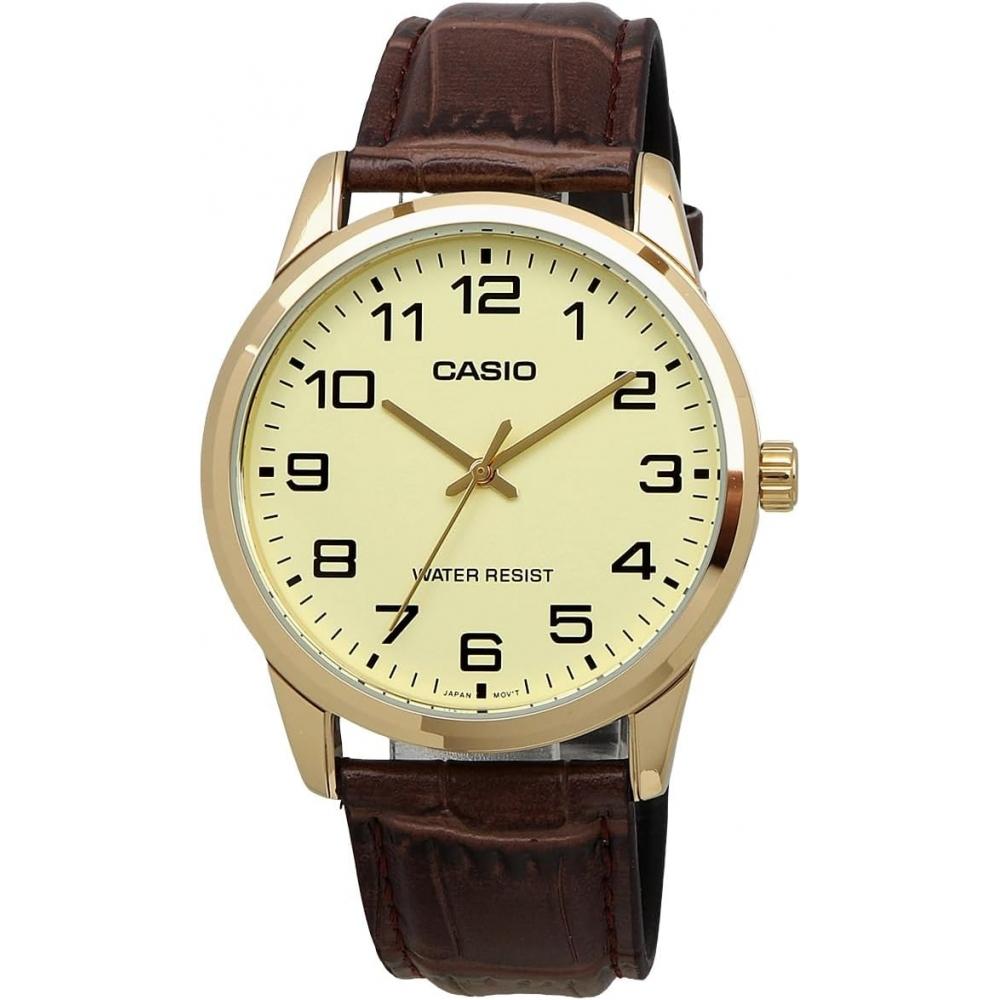 CaSio Analog Quartz Men S Watch Mtp V001gl 9b Gold Cream Yellow