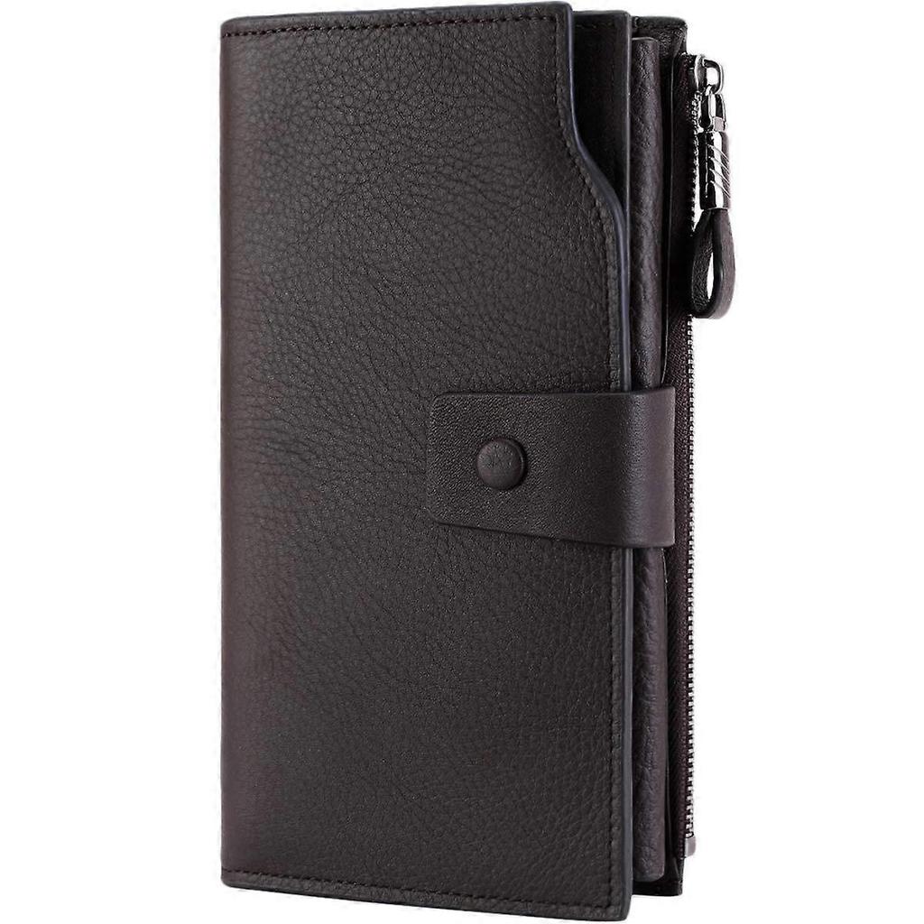 Ladies Purse, Large Capacity RFID Blocking Leather Women's Wallet with Multiple Card Slots and Zipper Coin Purse1pcsblack