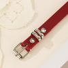Adjustable Double Layer Circle Chain Extra Long Thin Rivet Eyelet Knotted Belt  Women