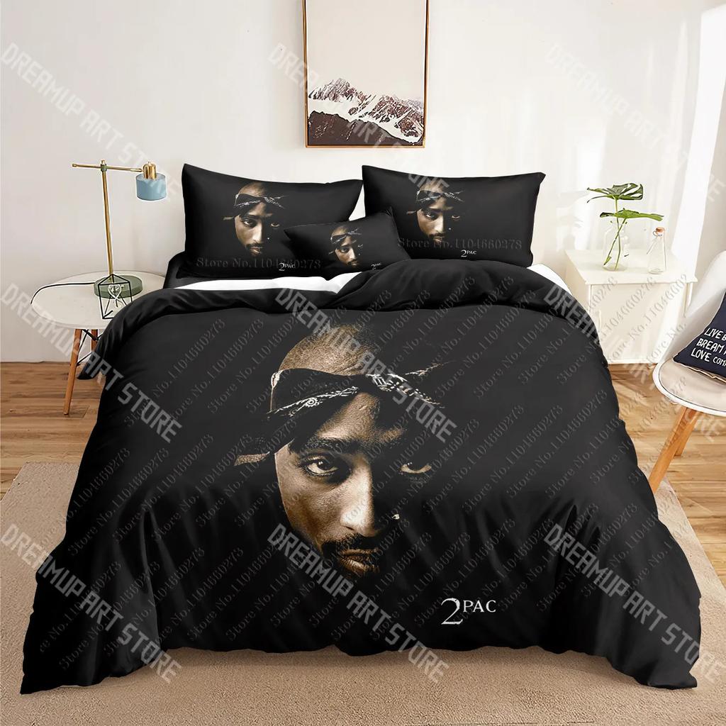 2Pac Tupac Rapper Hip Hop 3D Bedding Sets Print Duvet Cover Adults/ Children Bed Comforter Birthday Gift Dropshipping