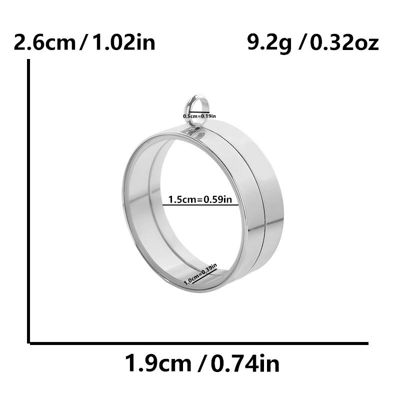 

Thickness 10mm Innner Size 15-45mm Stainless Steel Locket Pendants For Jewelry Makings Supplies Round Glass Twist Screw Lockets