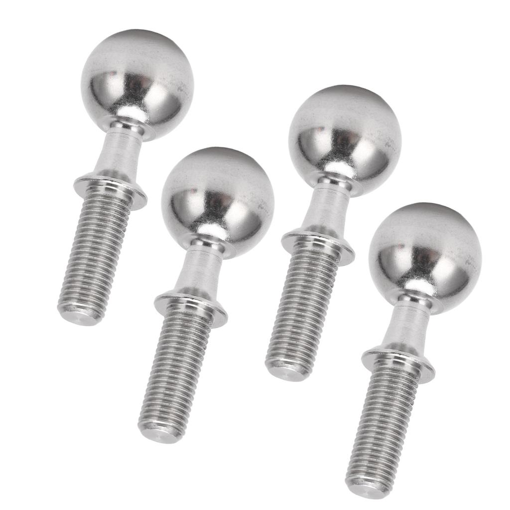 4 szt. Śruba z głowicą kulową ze stali nierdzewnej z czopem kulowym dla ARRMA INFRACTION 6S 1/7 dla TYPHON 6S 1/8 Samochód RC Srebrny