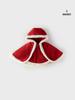 Red Quilted Windproof Baby Cape - Thick, Class A Winter/Autumn Cloak for Girls, Christmas