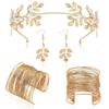 Hair Accessories Fashion Personality Gold Leaf Pearl Headband