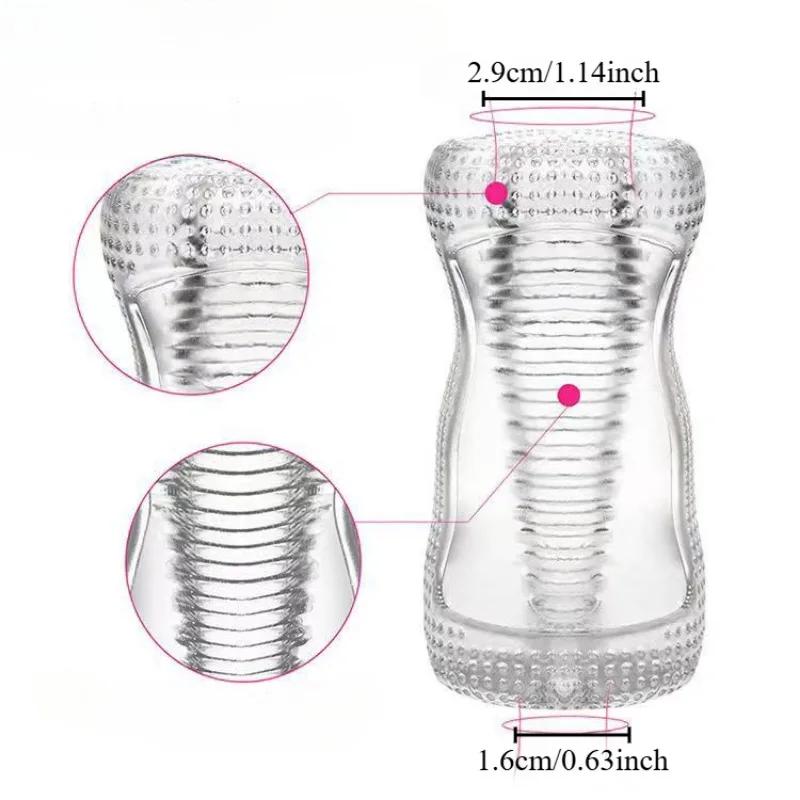 Adult Erotic Toys Male Masturbator Cup Realistic Rubber Vagina Prostate Massage Deep Throat Artificial Vagina Sex Toy for Men