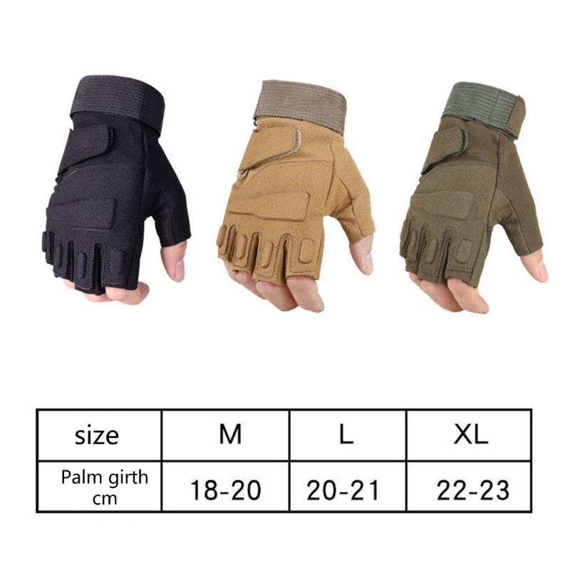 Fingerless Tactically Glove Knuckles Protective Breathable Glove onSlip Cycling Half Finger Glove for Cycling Hunting