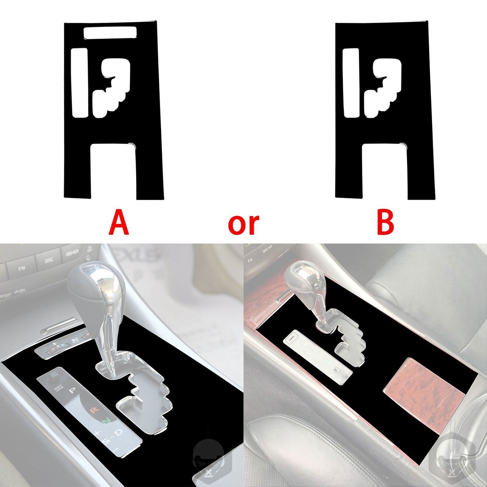 Glossy Piano Black Console Gear Shift Panel Cover For Lexus IS250 IS350 2006-12