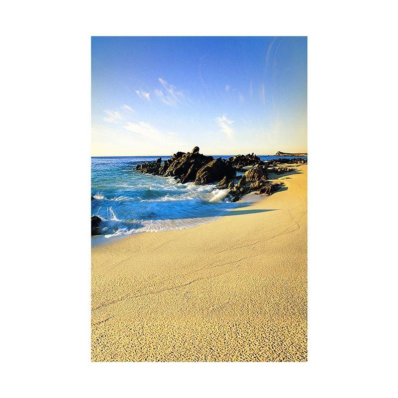Beach Photography Background Seascape Sunset Studio Photo Backdrop Vinyl,for Home Decor,Parties,Studios,Outdoor Celebrations,Wedding