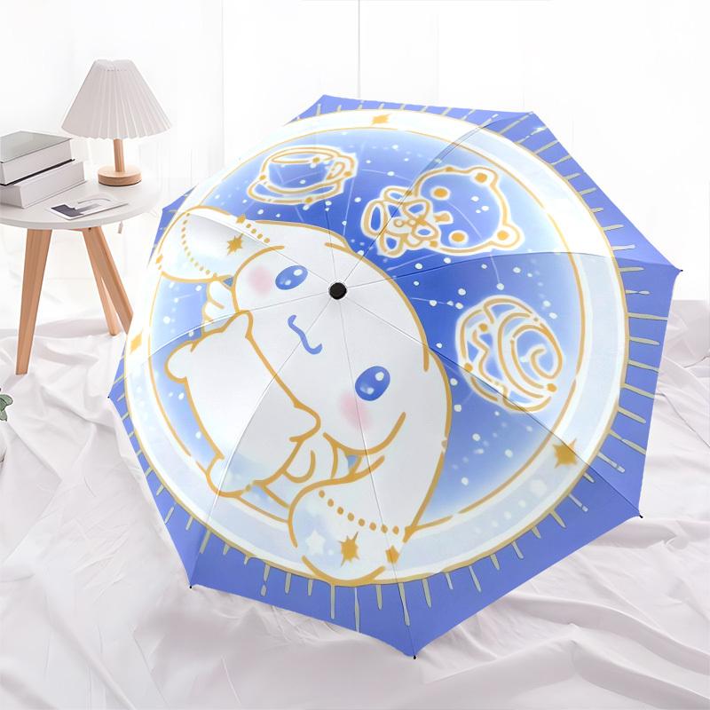 1pc Cute Fantasy Creature Illustration Umbrella with Plastic Handle,Suitable for All Seasons Home Travel Outdoor UmbrellaSanlio071