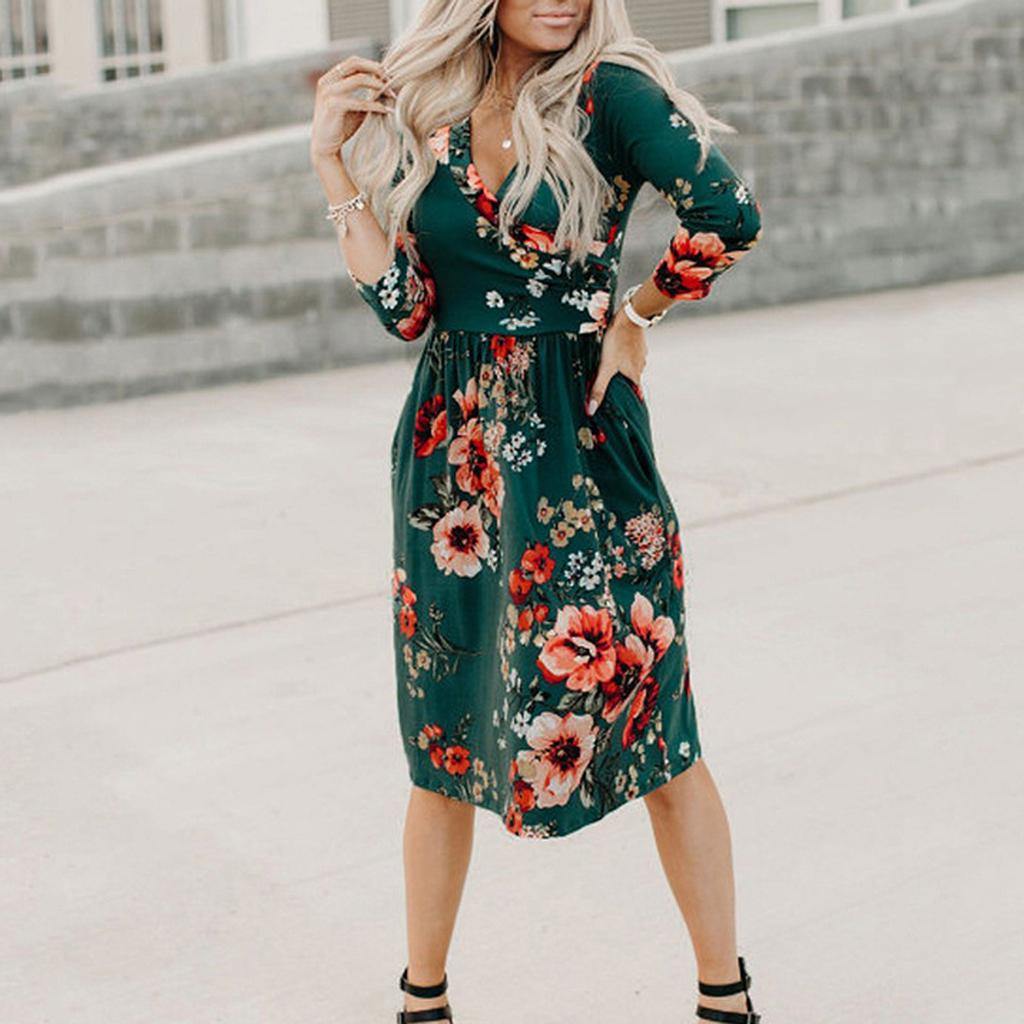 Buy [EC] Fashion Womens Floral Print 