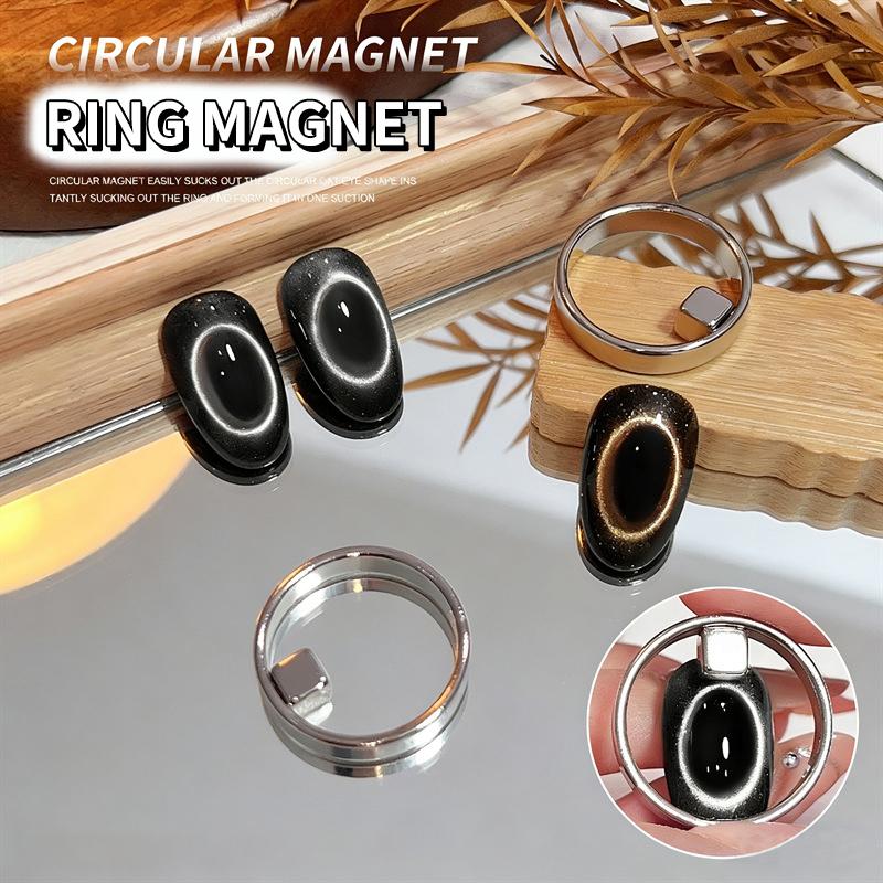 Hot Ring Magnet Hollow Cat Eye Oval Nail Magnet Manicure Tool For DIY Gel Polish Magnetic Nail Art Auxiliary Tools Supplies Set