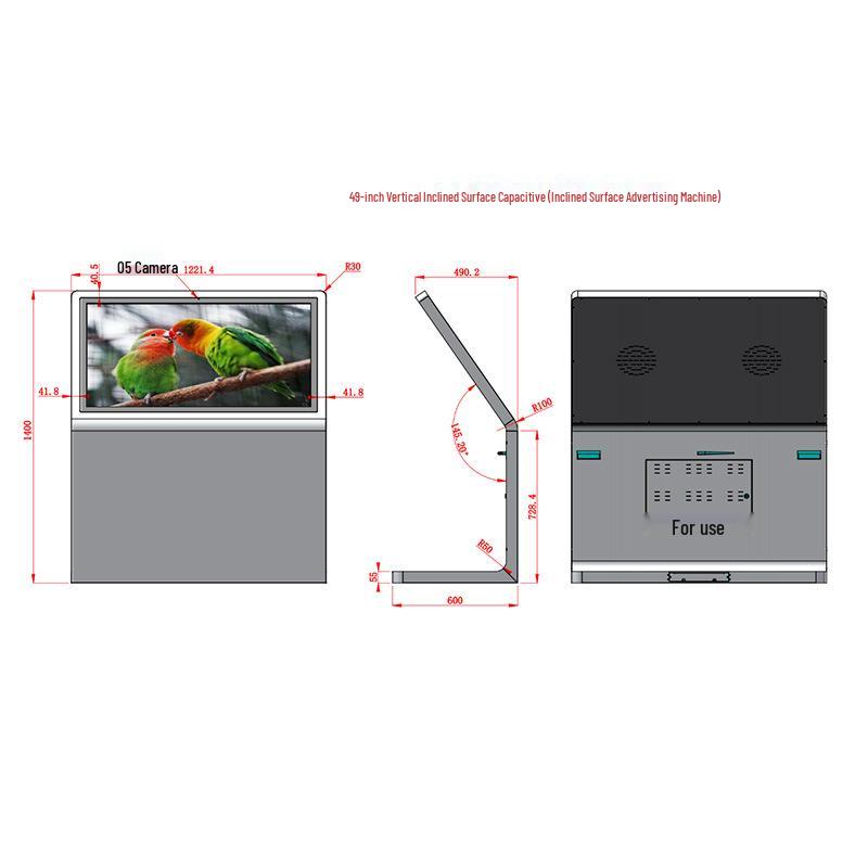 L-Shaped Touch All-in-One Interactive Floor-Standing Display Screen Terminal