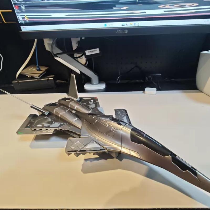 Hukua Model 1/144 Scale Baidi Aerospace Fighter Assembly Kit South Gate Plan Military Aircraft Collectible Desktop Display