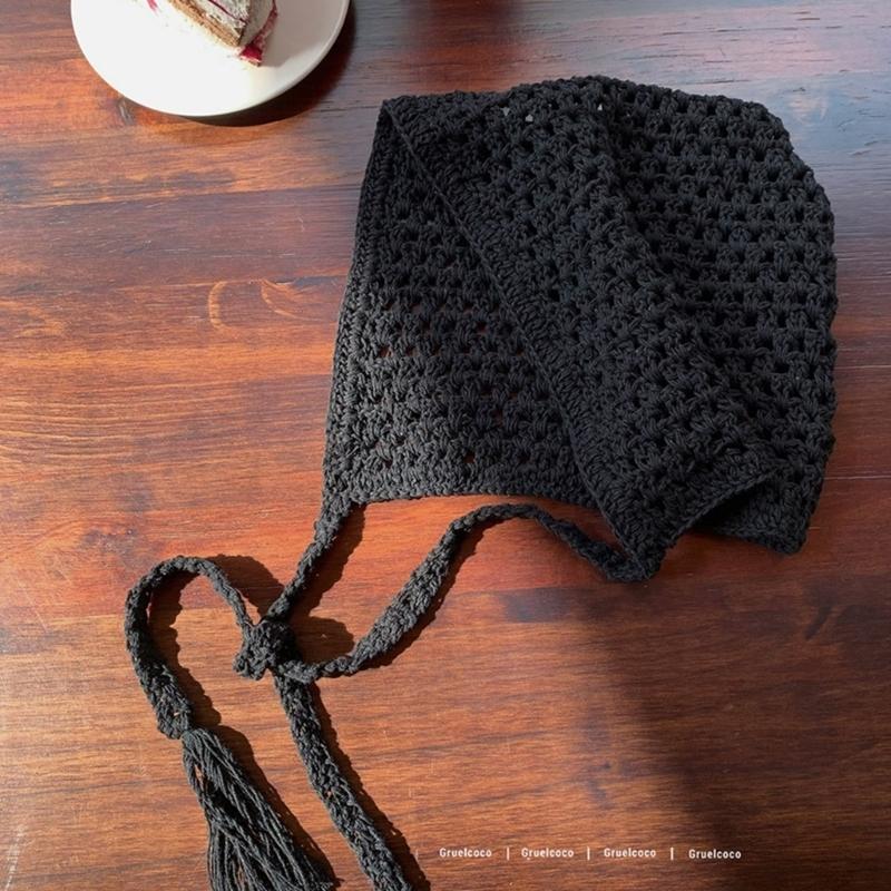 Handmade Knitted Hat Unisex Fashion Hat Hollows out Headwrap Hat Trendy Travel Hat for Outdoor Activity