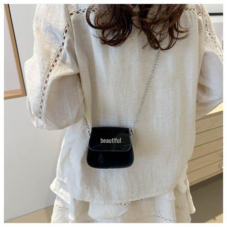 Bolsa Transversal Feminina Textura de Laço Moda 2025 - Cor Sólida, Pequena Bolsa de Ombro Quadrada Tendência