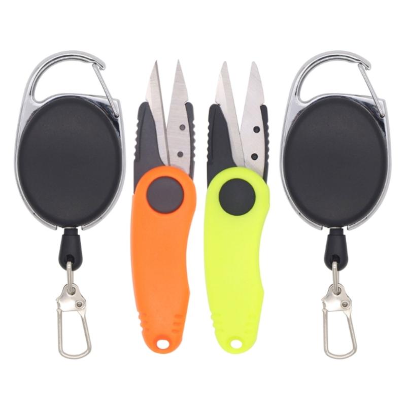 Foldable Line Cutter Stainless Steel Fishing Scissors Fishing Line Cutter for Braided Line Fishing Tackle Accessories