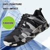 Safety Work Puncture-Proof Shoes Boots with Steel Toe Cap Camo Breathable  Mens Shoe Labor Sneakers
