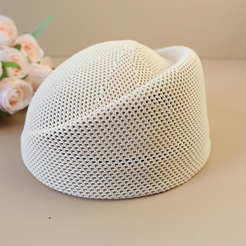 Berretti in Maglia Traspiranti Freschi a Rete Estivi da Donna Stewardess Matrimonio Lacrima Cappello a Pillbox Sposa Fascinator per Chiesa Cappello da Sole
