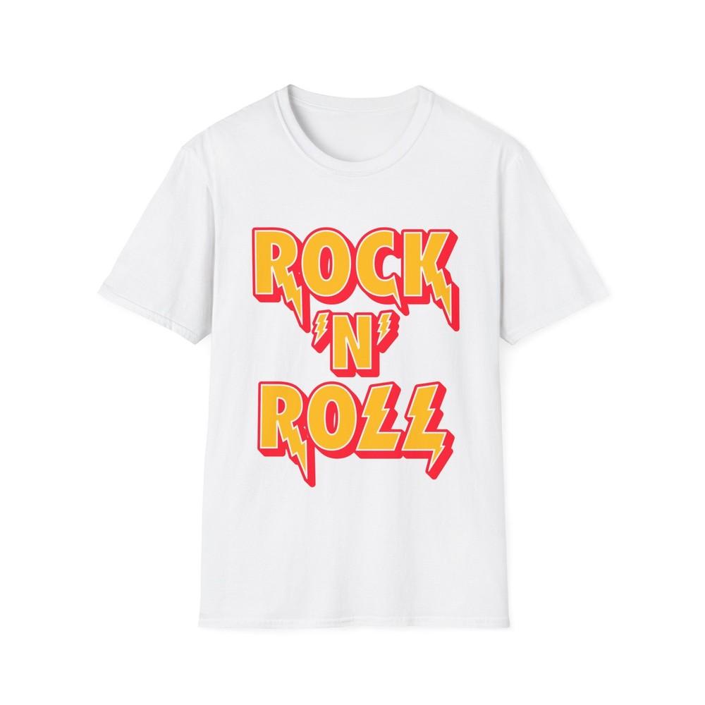 Rock'n'Roll Unisex T-Shirt, Rock Music Fan Tee, Softstyle Logo Shirt