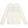 Sweatshirts Women's Mist Lotus White Hooded Moderate Regular F11W344215FIV