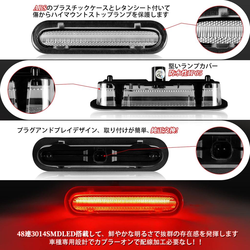 POPMOTORZ Suzuki LED Stop Brake Light for New Sierra Universal Replacement for Genuine Parts High-Mount Lamp, Jimny/Jimny JB64W/JB74, (Clear)