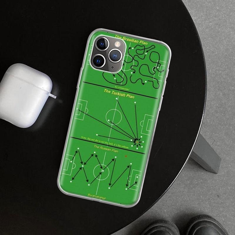 Football Soccer Tactics Time Phone Case Cover for iPhone 11 12 13 Mini 14 15 Plus 16 Pro Max 17 Air 7 8 + SE Art Customized Fund
