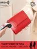 RFIDshielded women's wallet stylish bifold folding largecapacity credit card holder coin purse double zipper women's hand wallet