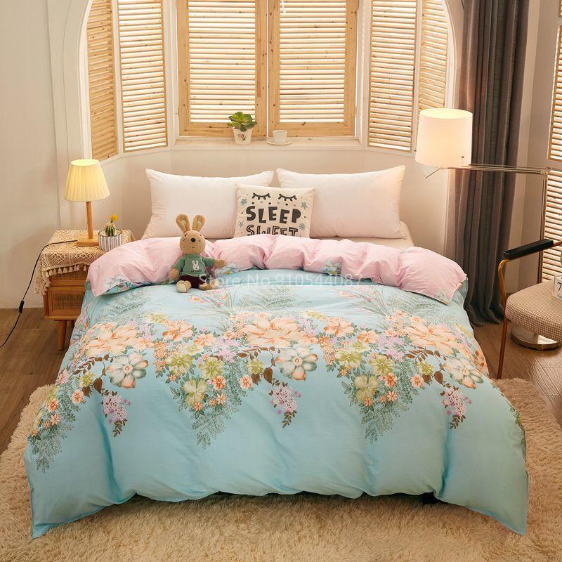 Sunflower Flowers Cotton Duvet Cover Printed Quilt Cover with Zipper Single Double Queen King Comforter Blanket Case Textile 1pc