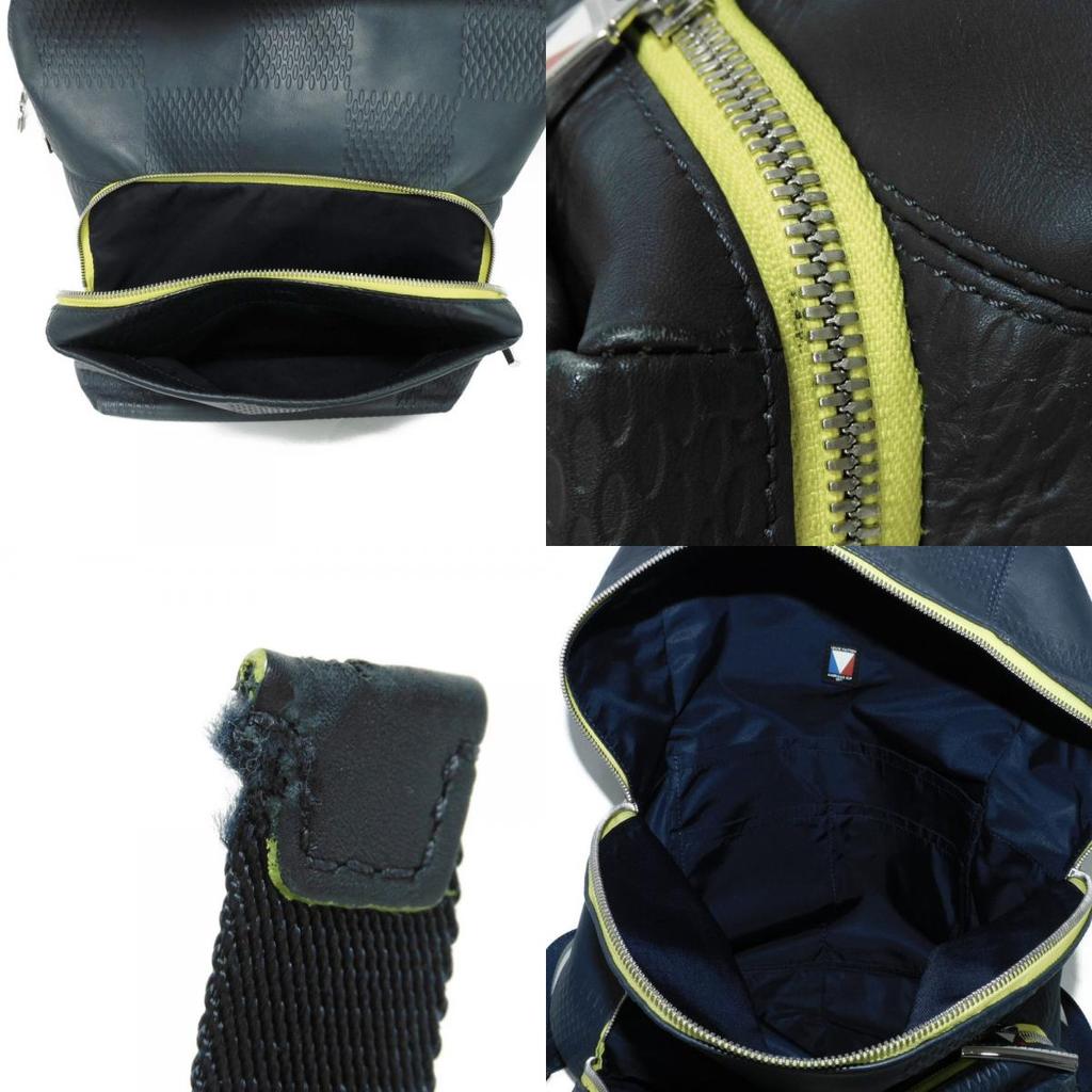 Used 12564 Apollo N44016 7927 America's Cup Navy Jaune Damier Infini Asphalt Blue Men's from Japan AUTHENTIC