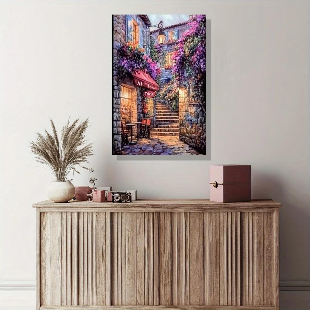Colorful Coastal Cityscape Wall Art, Seaside Town Canvas Print, Wall Decor Art, Home Decor,Holiday Deco, Perfect Gift