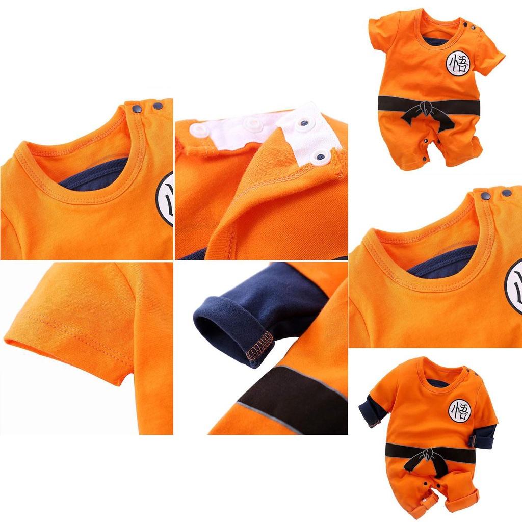 Adorable Newborn Baby Boys Dragon Ball Z Cosplay Romper Bodysuit For Halloween