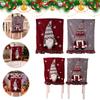 Christmas Chair Cover Faceless Gnome Doll Xmas Dining Chair Cover Xmas Chair Cover for Christmas Holiday Festival Decor