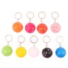 Creative Pickleball Racket Metal Keychain Colorful Hollow Golf Ball Keychains Pickle Dink Ball Fans Party Gift Bag Pendant