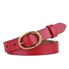 Minimalist Cowhide Belt For Women With Pin Buckle For Work And Weekend Use