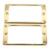 2 Stück E-Gitarren Pickup Rahmen Zinklegierung Flach Humbucker Pickup Befestigungsring Abdeckung 4x4mm Gold