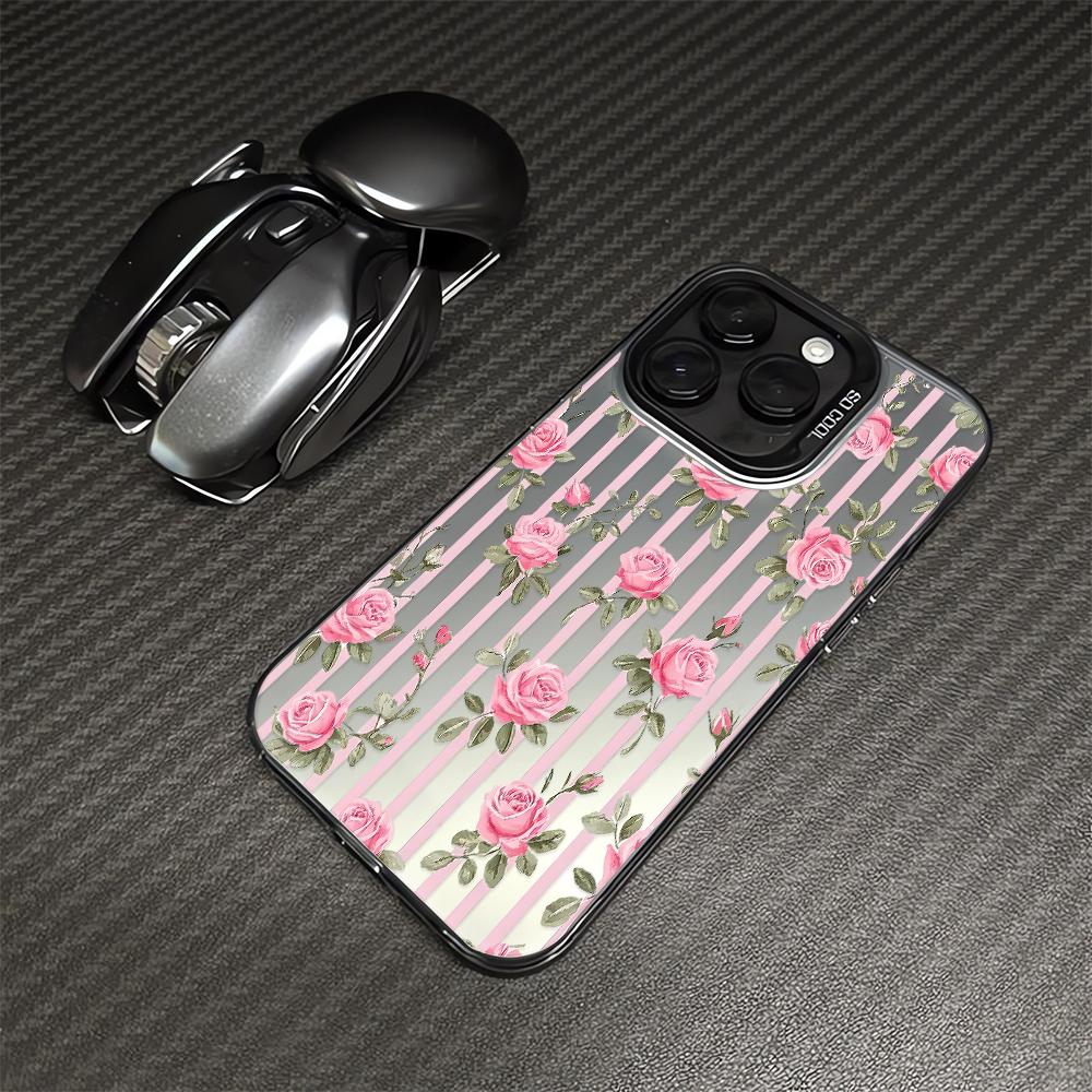 Blumen Schleife Linien Handyhülle Für IPhone 16 13 15 Pro 11 12 14 17 Pro Max Air 16E 15 Plus Stoßfeste Hülle Silikon Hart Fundas