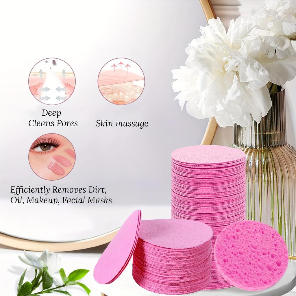 10Pcs Compressed Cleansing Sponge, Used for Exfoliation and Makeup Remover, Fragrance-free Reusable Face Sponge