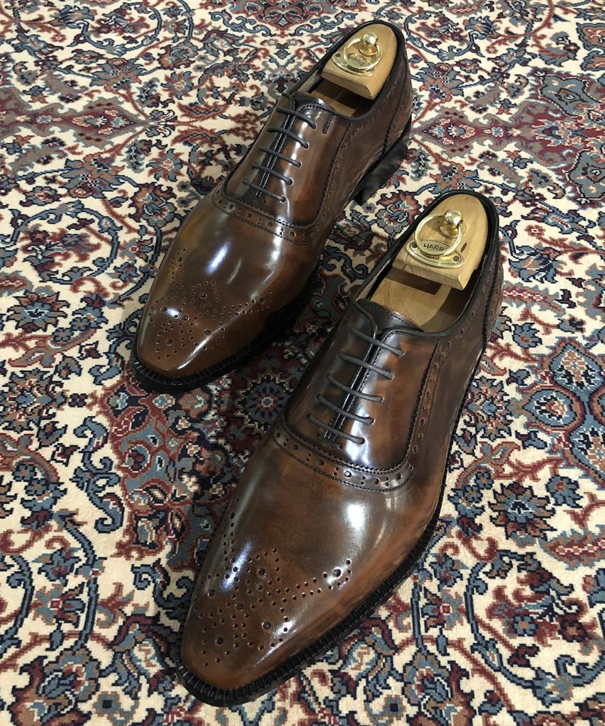 Joenshoe Wilcott Combi Wingtip Brogging Oxford Brown Adovan