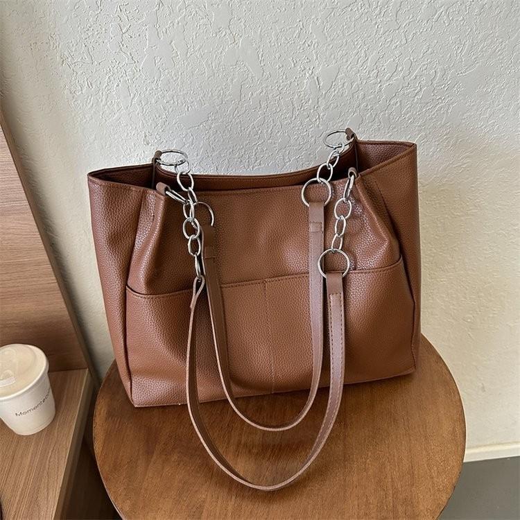 Stylish Large Capacity Casual Tote Bag For Women In Solid Colors Perfect For Commuting