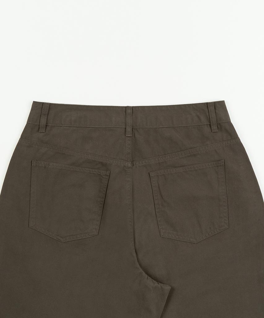TOFFEE [Summer Special Fabric] Curved Wide Cotton Pants (Charcaol)