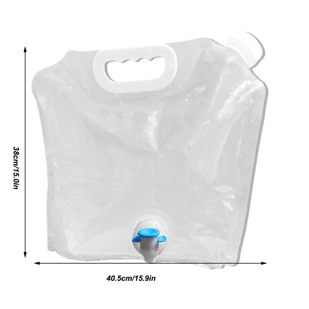Portable Water Bag with Spout Folding Container Outdoor Camping Households Travel Refillable Dispenser Accessories