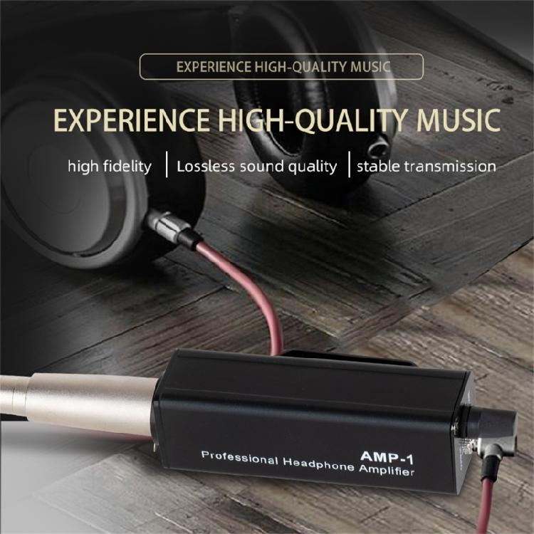 Portable 3.5mm Headphone Amplifier for Microphone Speakers Studio Grade Sound