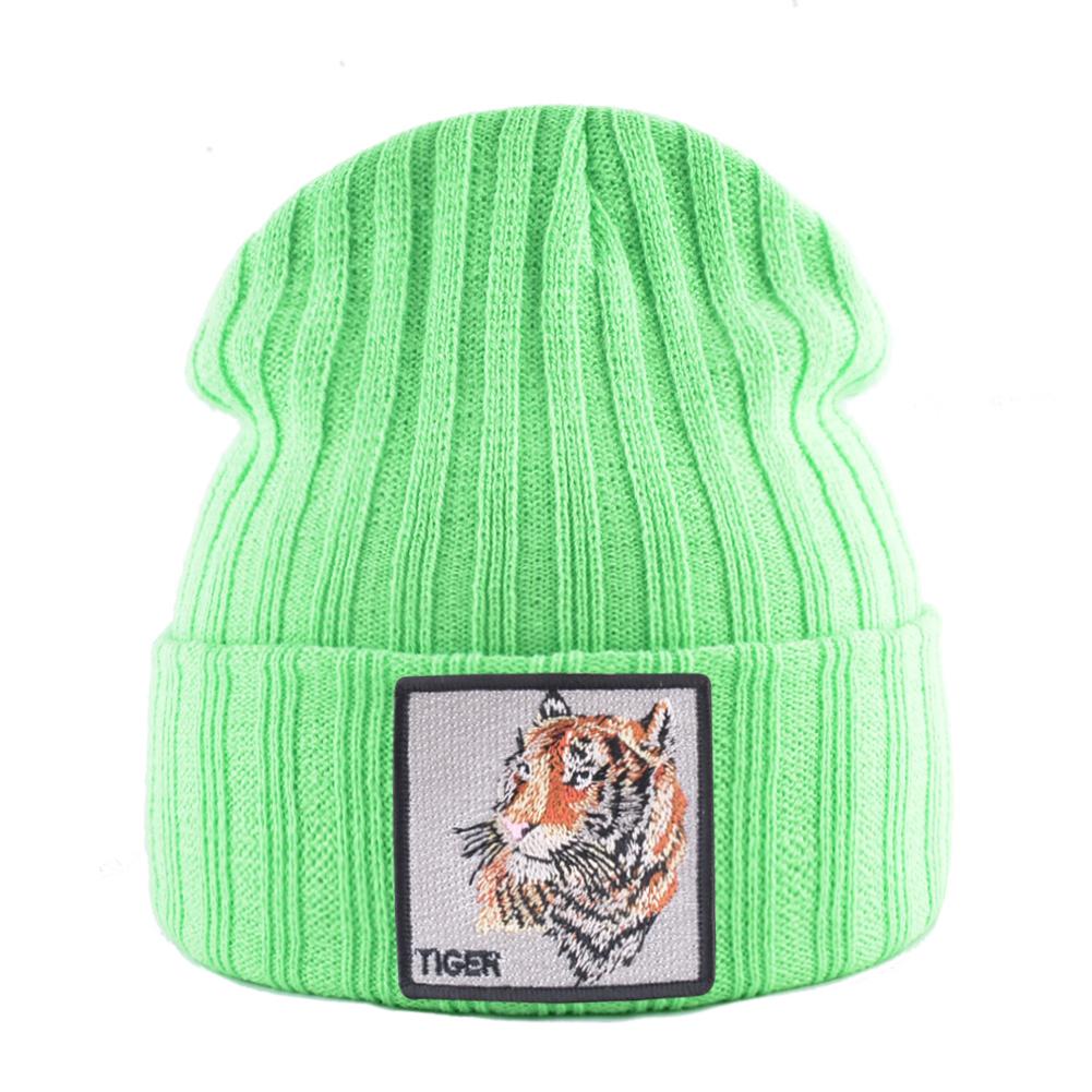 Hats For Knitted Fashion New Men Women Wolf Pattern Skullies Beanies Unisex Knitting Streetwear Hip Hop Bonnet Caps Kpop Gorras
